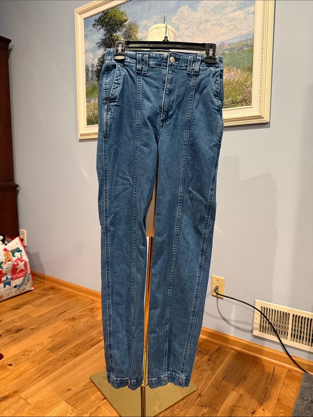 Madewell Straight-Leg Women's Denim Jeans in Medium Blue